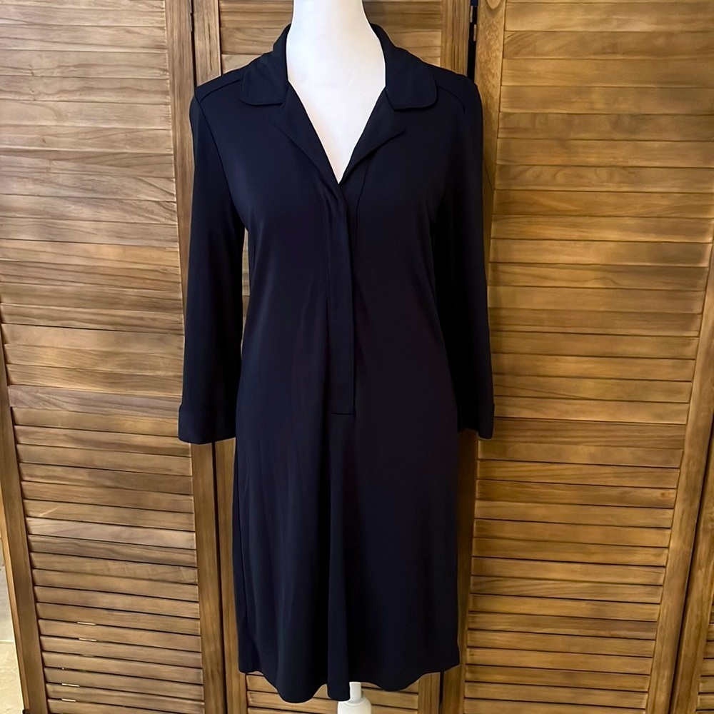 Ann Taylor Loft navy long sleeve dress